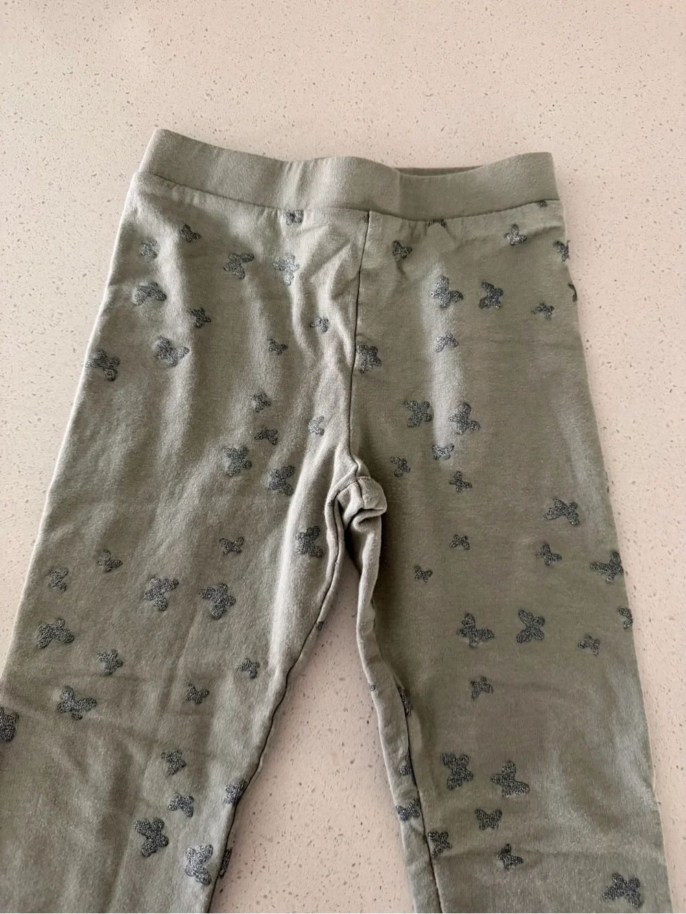 H&M Sage Green Butterfly Print Leggings